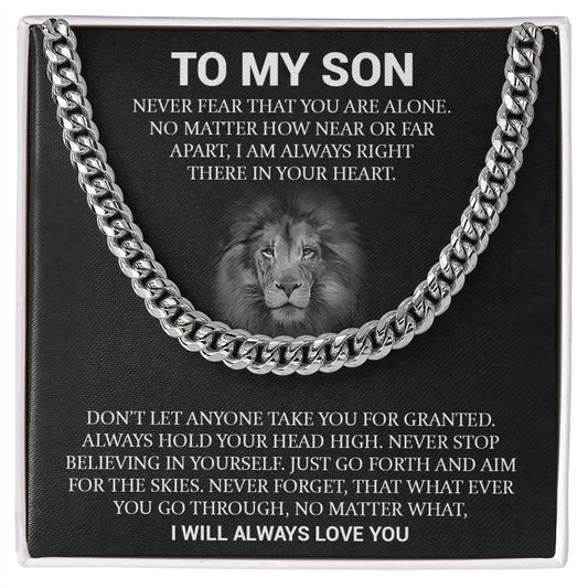 My Son | Never Fear - Cuban Chain Necklace