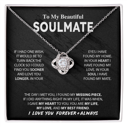 My Beautiful Soulmate | My Missing Piece - Love Knot Necklace